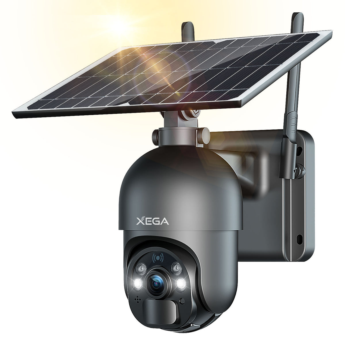 Xega 3G 4G Lte Camera De Securite Exterieure Sans Fil A Energie Solaire 2K Inclinable A 355 95 Capteur De Mouvement Pir.... product photo from XEgatech q