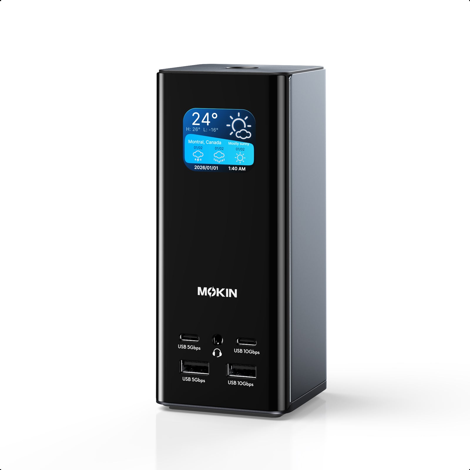Mokin 17 In 1 Usb C Docking Station For Triple Monitors With Smart Lcd product photo from MOKiN