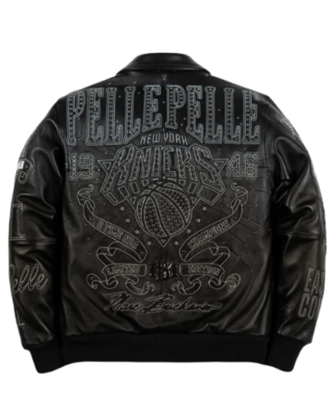 Pellepelle New York Knicks Tribute Black Bomber Jacket product photo from Ppsite