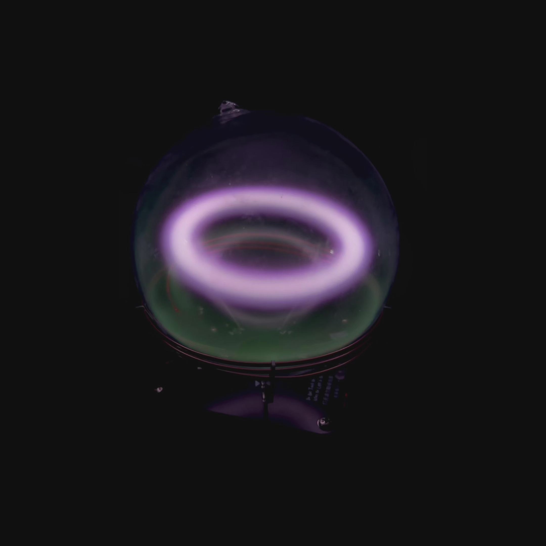 Dancing Plasma Toroid - 13cm (5 in) Xenon Plasma Ring Sphere with Bluetooth Music Base product photo from HaloPlasma