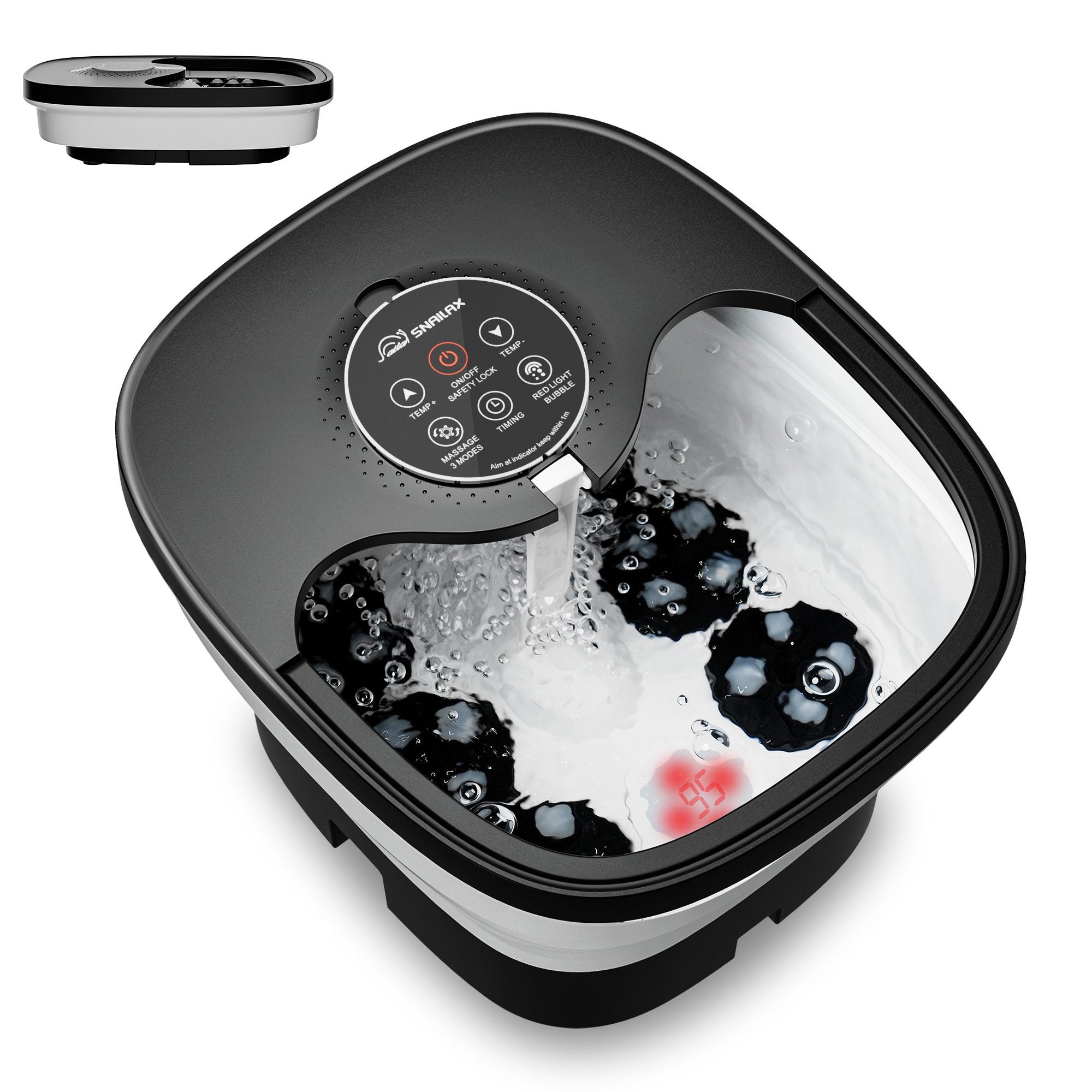 Snailax Foot Spa Bath Massager With Remote Control Shiatsu Massage Rollers product photo from Snailax