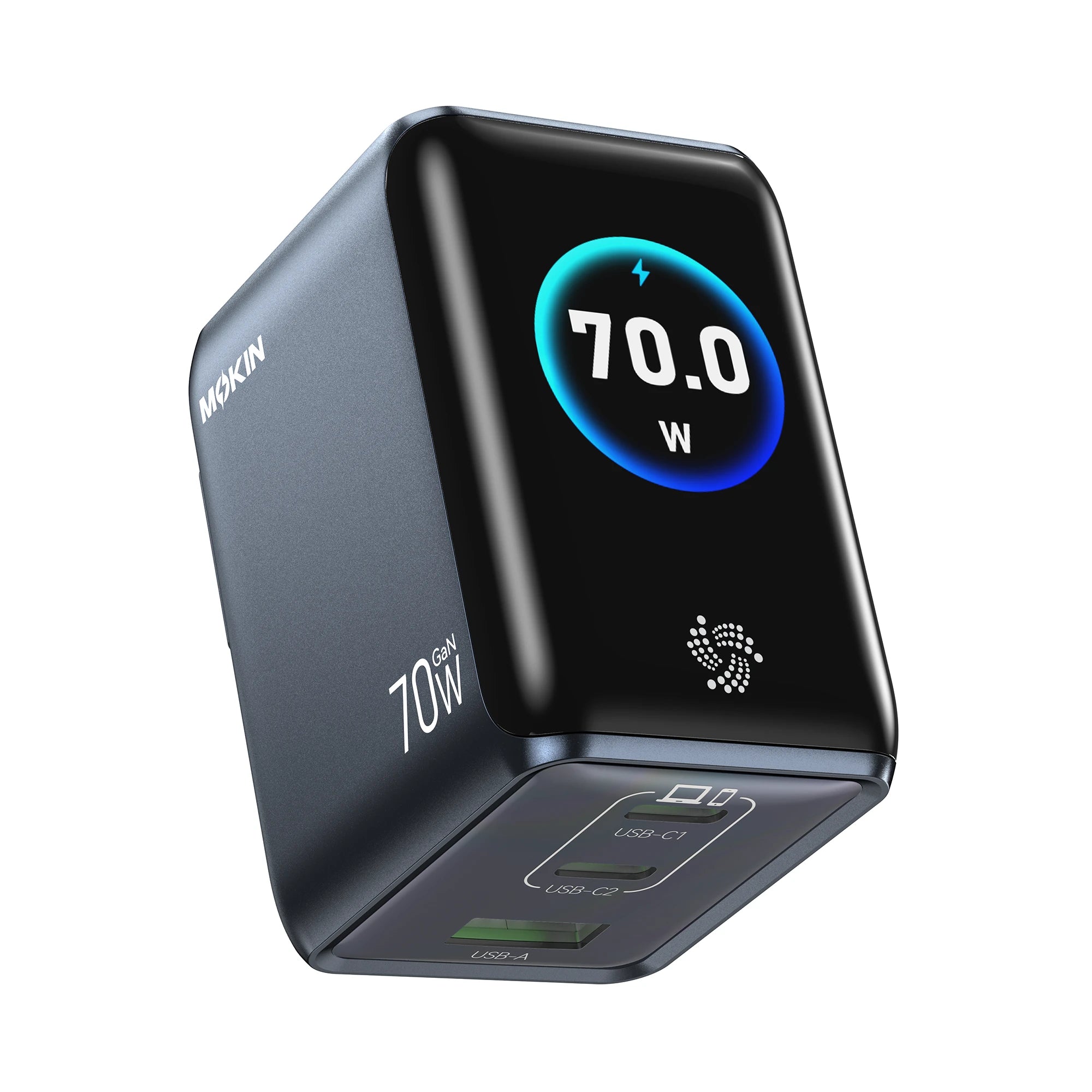 Mokin 70W Gan Charger With Smart Touch Display And 3 Port Charging product photo from MOKiN