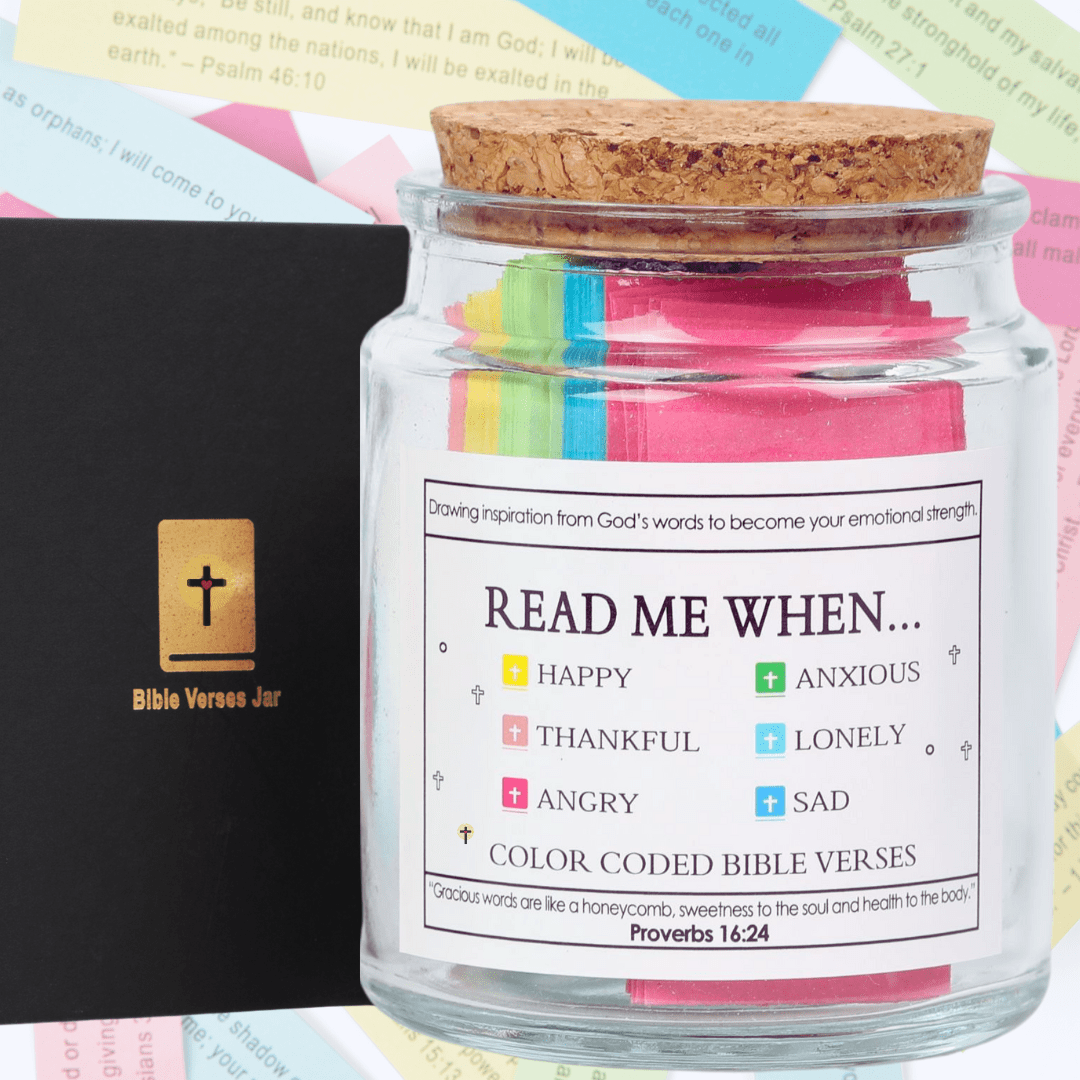 (GIFTING OFFER) Handmade 90 Day Bible Verses Jar (Free Christian Gift Box) product photo from godisabove
