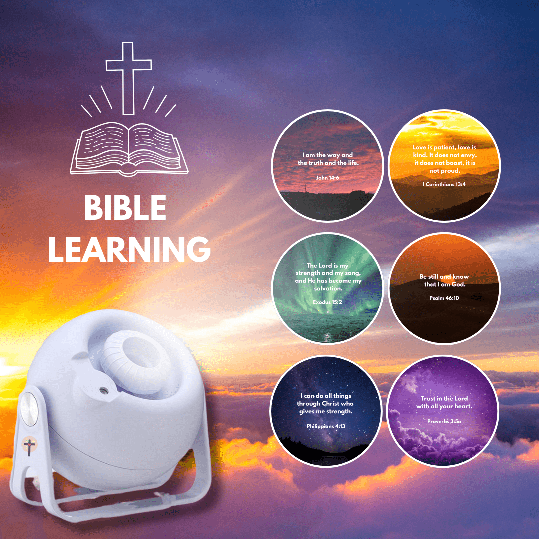 Kids Bible Projector | Learn Scripture at Bedtime (6 Free Verse Discs Included) product photo from godisabove