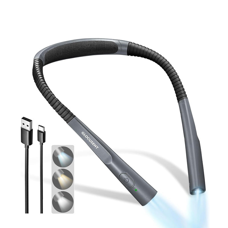 Glocusent Upgraded Led Neck Reading Light Gray product photo from Glocusent