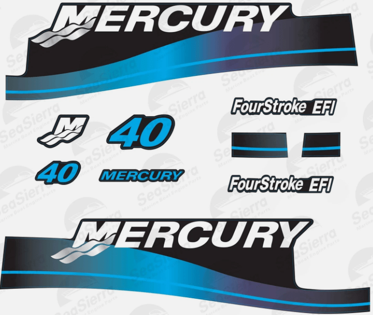 Mercury 40 Hp Outboards Rebuild Decal Sticker Kit product photo from jlmmarine