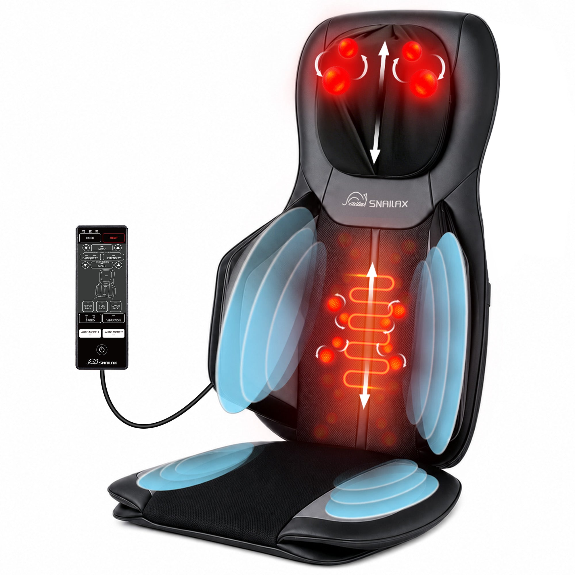 Snailax 2026 Upgraded Neck and Back Massager, Massage Chair Pad with Heat product photo from Snailax