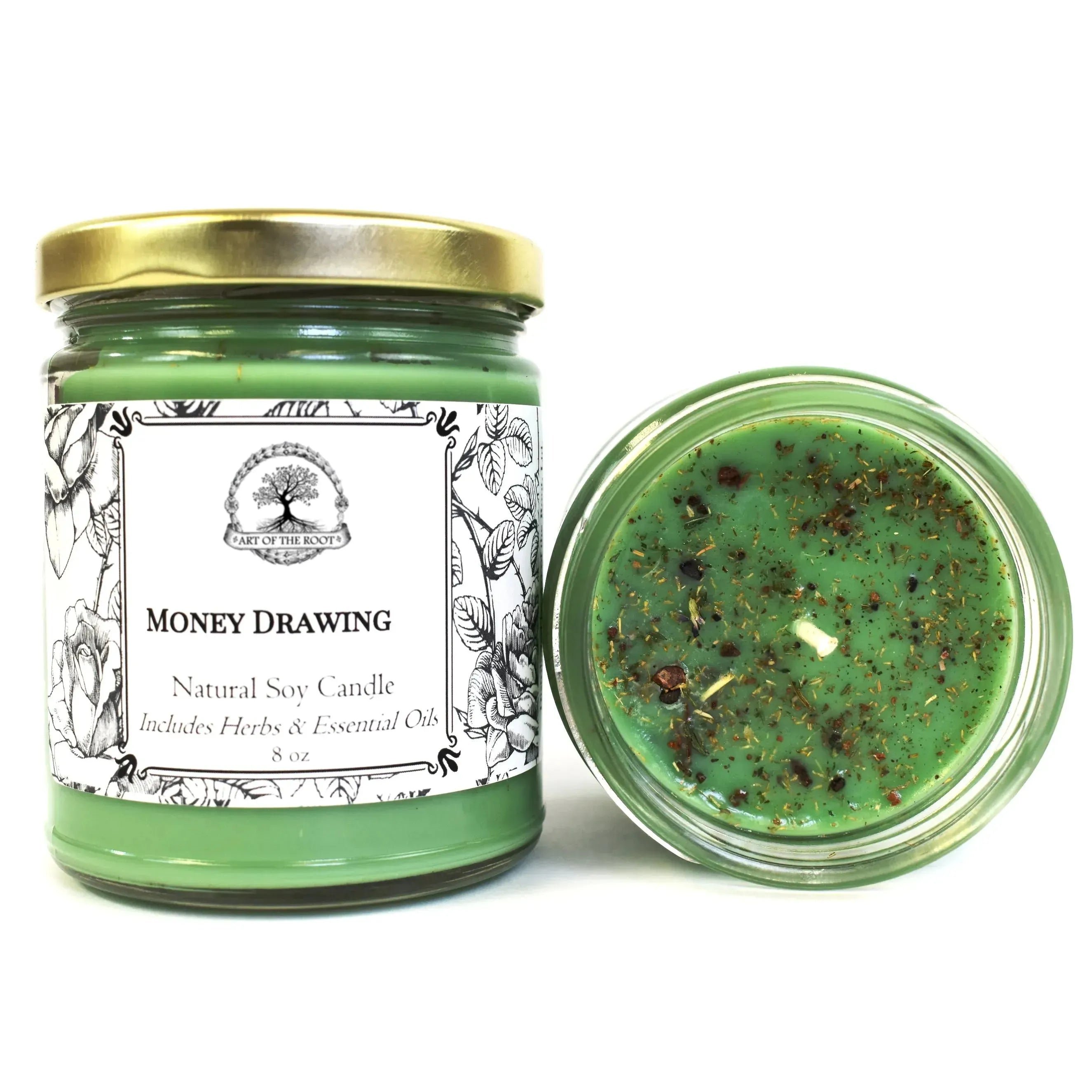 Money Drawing Soy Candle for Wealth, Prosperity, Abundance and Financial Security 4.9/5.0 | (494) $15.99 product photo from Artoftheroot